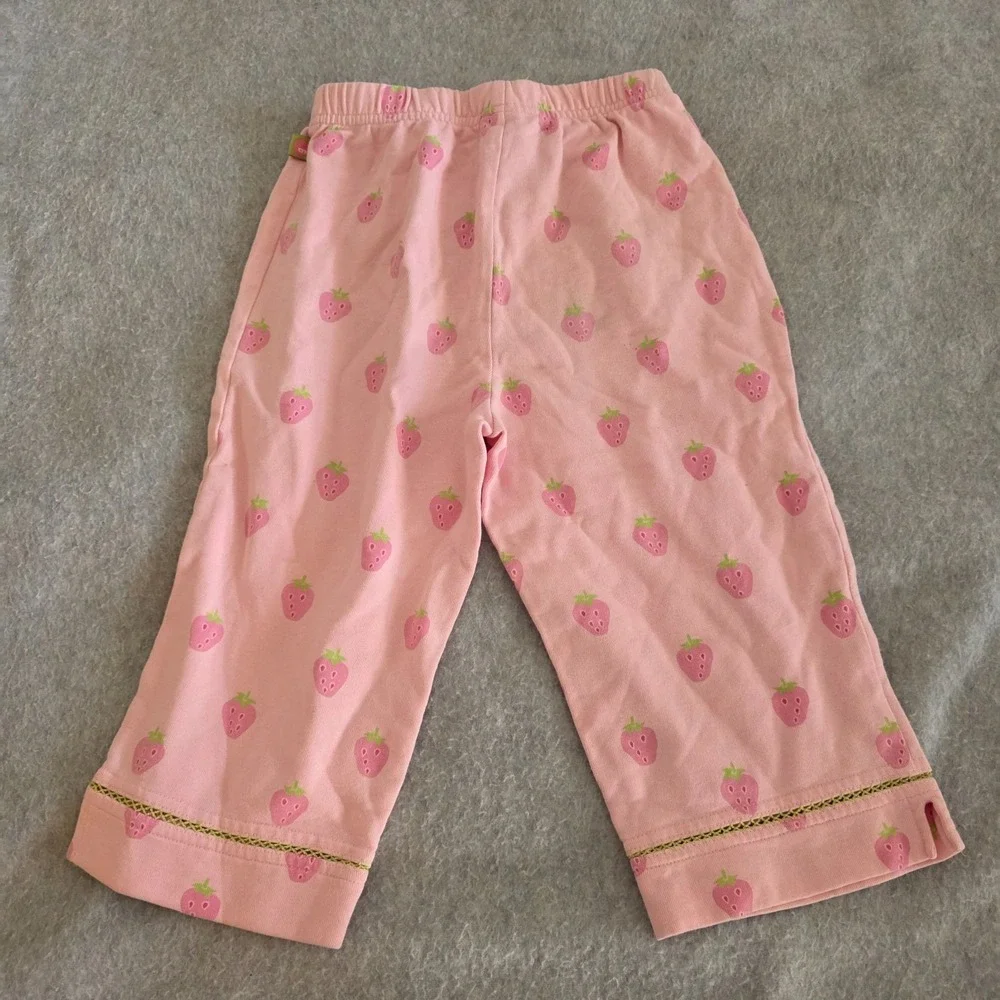 Gymboree Strawberry Pants Girls 6 Yrs XL Pink Elastic Waist Playtime Casual Wear